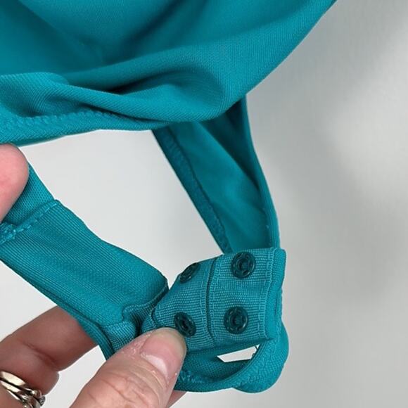 NEW cinq a sept Marta Bodysuit in Blue Jade - Picture 9 of 14